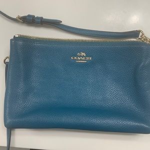 Coach crossbody double bag with adjustable strap